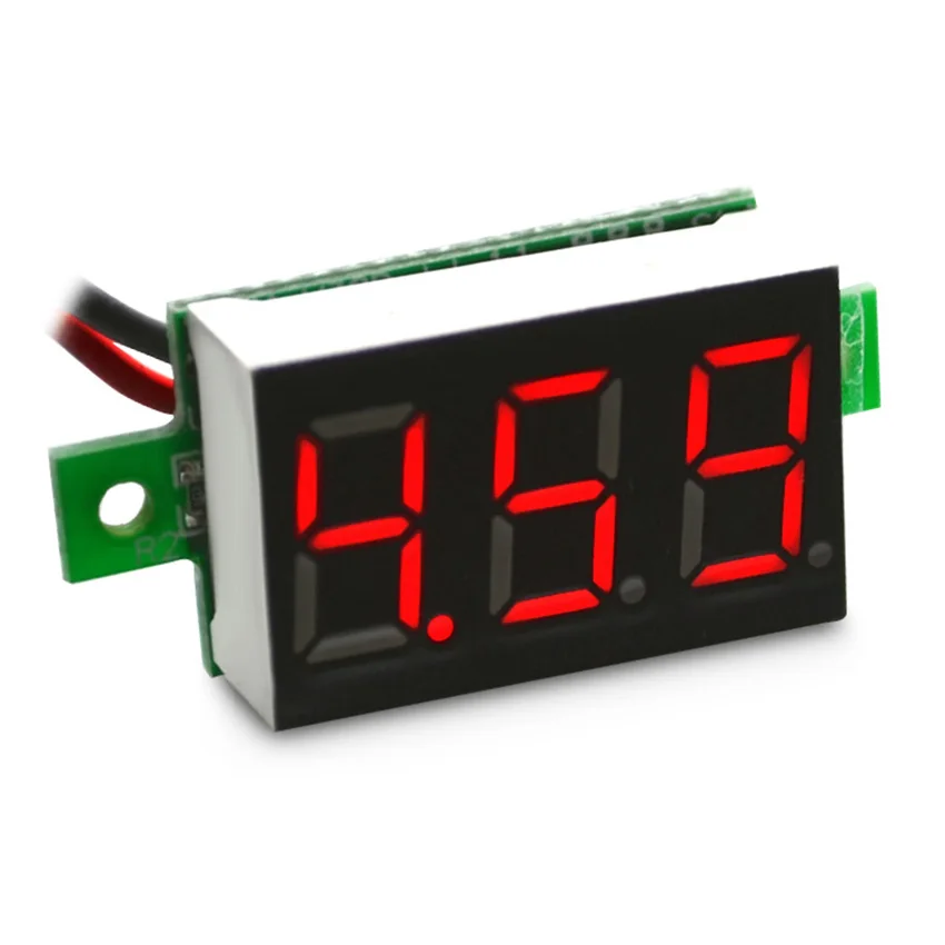 DC 3-30V 0.36 2 Wire LED Digital Panel Meter Voltage Voltmeter Red/Blue/Green L 