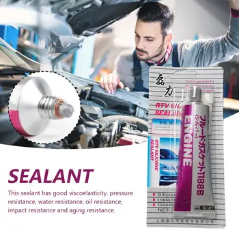 

Sealant Tire Car Automobile Sealant Spacer Professional Silver Glue Strong Engine Glue Silicone Rubber Replacement Gasket 100g