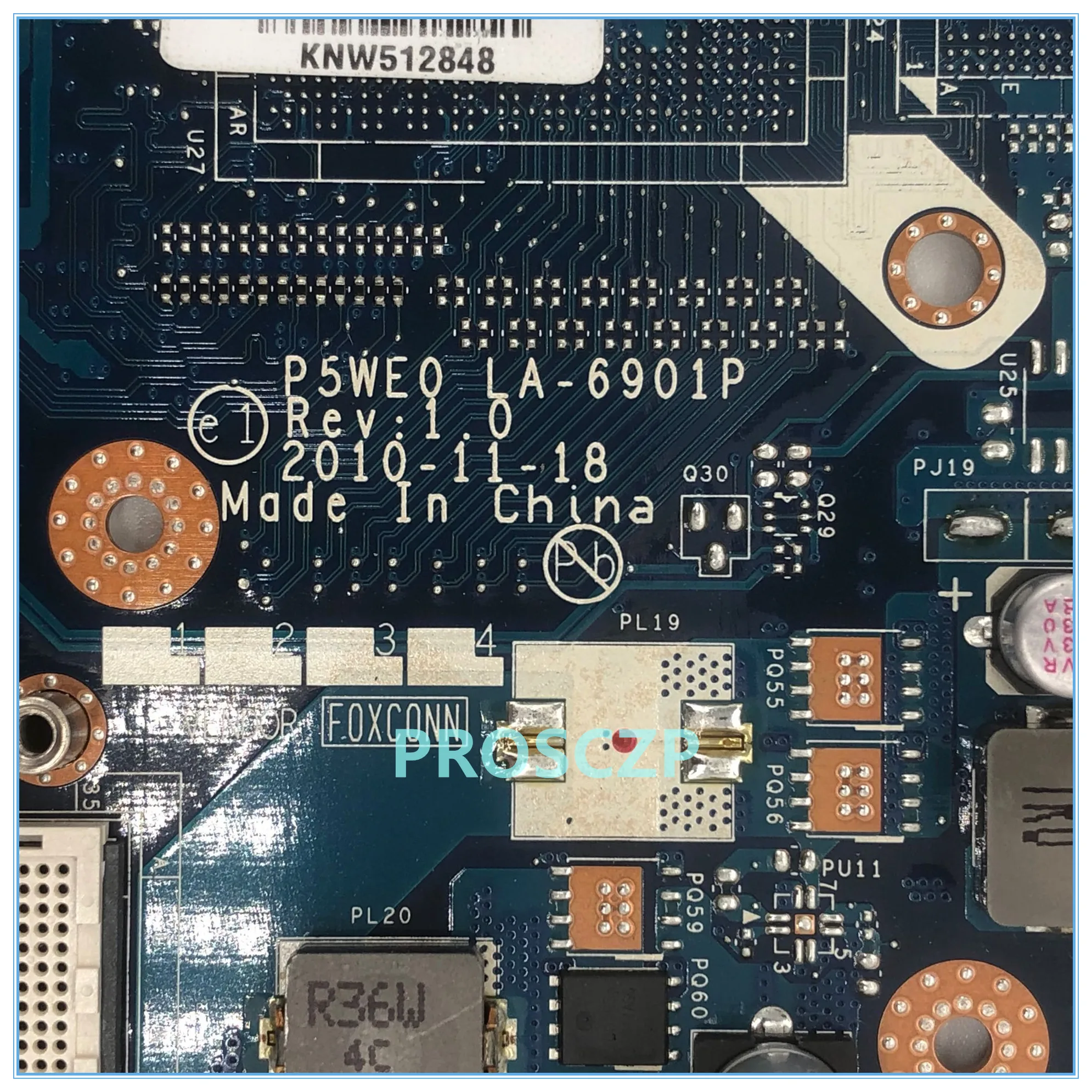 Для 5750 5750G 5755 5755G материнская плата для ноутбука P5WE0 LA-6901P HM65 хорошо работает