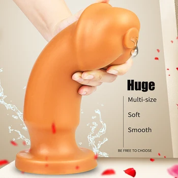 Super Huge Soft Dildo Strapon Vaginal Anal Expanders Erotic Big Dildo Massage Anal Butt Plug Adult Sex Toy For Couple Masturbate 1