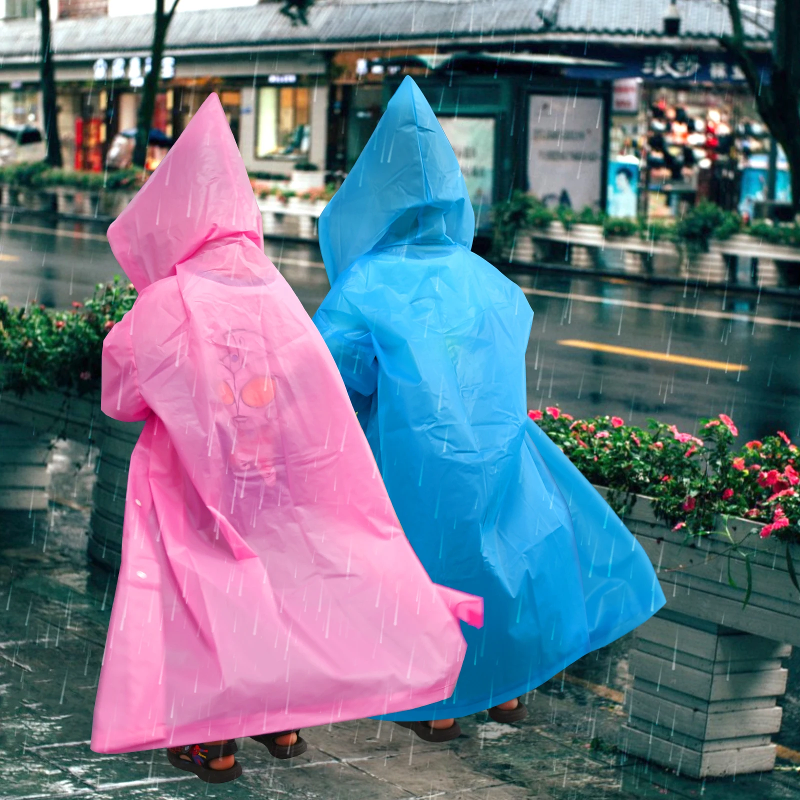 Chubasquero Impermeable para niños, chaqueta Impermeable gruesa exteriores, Poncho Impermeable portátil para niños, ropa Impermeable para niños y niñas - AliExpress