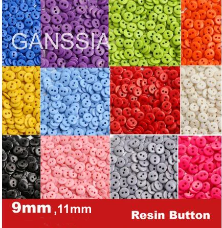 

100pcs/lot Size:7.5mm-15mm Candy Colors Resin Buttons for Craft Bulk Buttons Garments Sewing Accessories(SS-673)