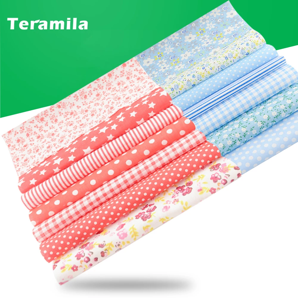 20x25cm Cotton Craft Fabric Flower Design Patchwork Printed Handmade DIY Quilting Home Sewing Material