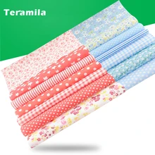 Teramila Desain Bunga 20X25 Cm 100% Katun Kain Telas Patchwork Dicetak Tissu Buatan Tangan DIY Quilting Jahit Rumah Bahan kain(China)