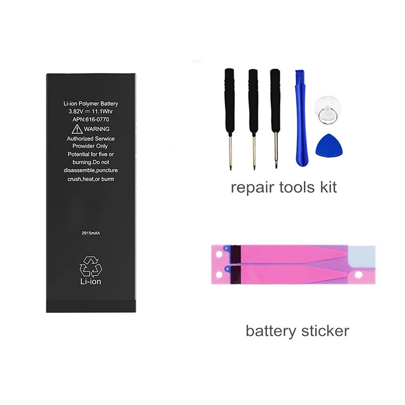 

DCTENONE Lithium Battery For iPhone 6s 6 5s 7 8 5 5c 6plus 7plus 8plus Replacement Quality Bateria For iPhone6 With Free Tools