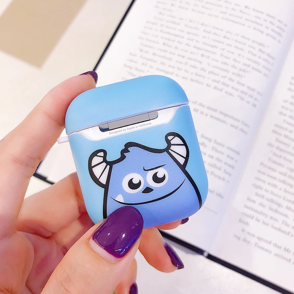 Couples Big Eye Monsters Sulley Bluetooth Earphone Hard Protective Case for Apple Airpods 1 2 Headphone Case Airpod Acessorios