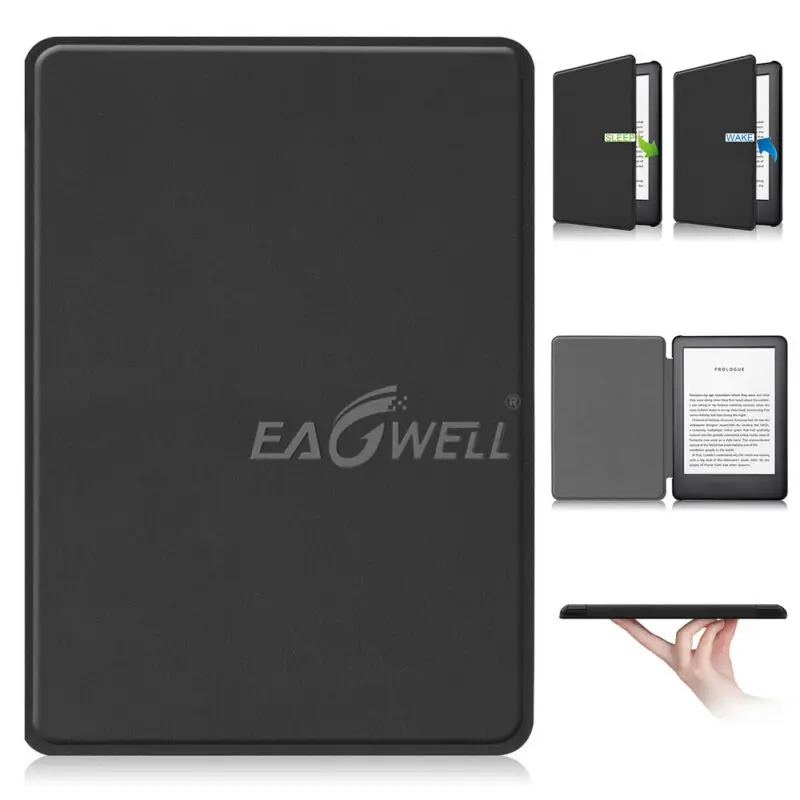 Легкий противоударный чехол для планшета Amazon All-new kindle, чехол из искусственной кожи с откидной крышкой и подставкой, умный чехол с функцией автоматического сна