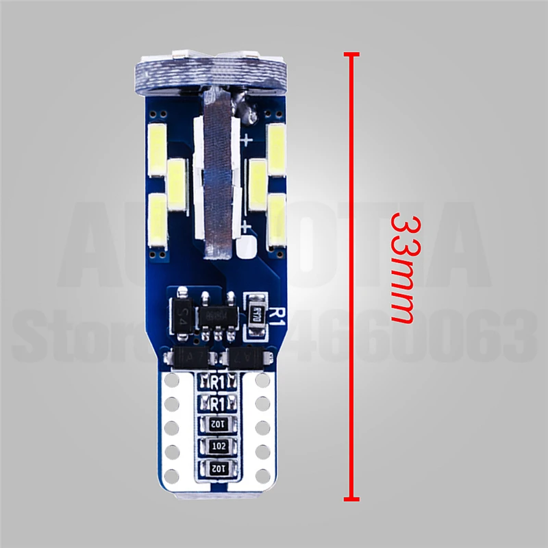 100 шт. Автомобильный светодиодный CANBUS T10 светодиодный 194 168 W5W 30 4014 SMD габаритный фонарь парковки лампы бортовой светильник лампы AC/DC 12V