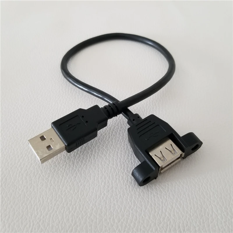 10 шт./лот USB 2 0 тип А удлинитель данных зарядный кабель с винтовым замком Панельное