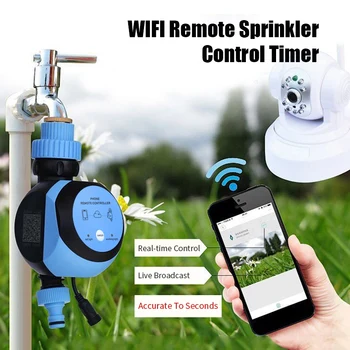 

WIFI Remote Sprinkler Control Timer, Automatic Drip Irrigation Watering Timer Sprinkler Timer for Home Garden EU Plug