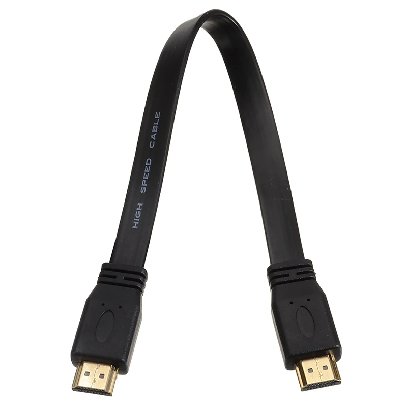 1 шт. короткий HDMI кабель Full HD черная вилка штырь плоский шнур подходит для аудио