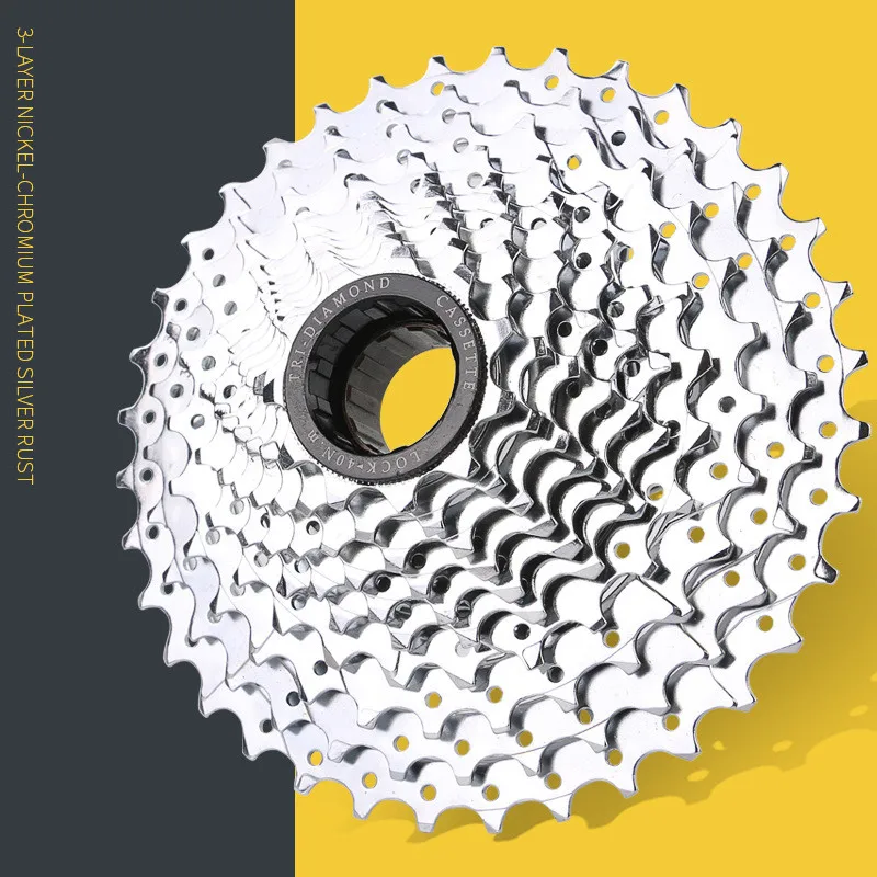 Mountain Bike Threaded Freewheel 6 7 8 9 10 Speed Chrome-plated Rotary Sprocket Tower Wheel 28T 32T 36T Mtb Bicycle Flywheel | Спорт и