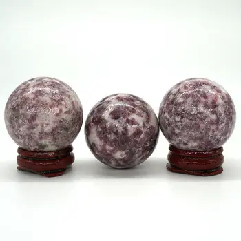 

1pcs Natural red tourmaline crystal ball healing crystal natural gem mineral polished crystal for good dribbling