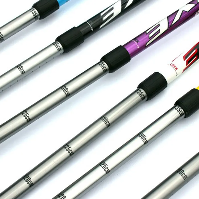Walking Stick 3-Section Hiking Poles Trekking Pole Alpenstocks Outdoor Camping Adjustable 110cm
