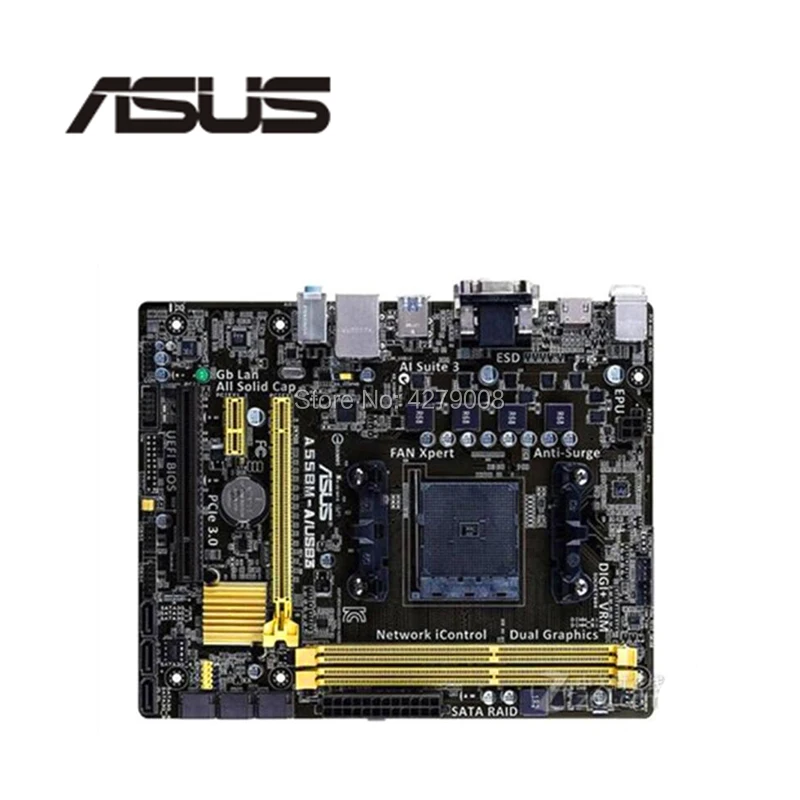 Разъем FM2+ для ASUS A55BM-A/USB3 рабочий стол для AMD A55 материнская плата DDR3