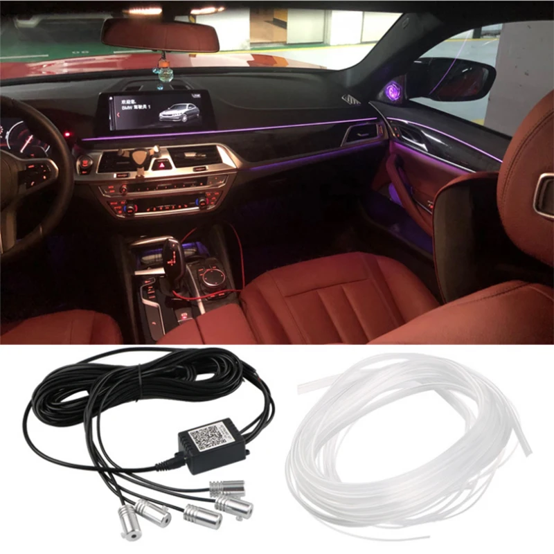 5pcs Car RGB LED Strip Light Lights Colors Styling Decorative Atmosphere Lamps Interior With Remote | Автомобили и мотоциклы