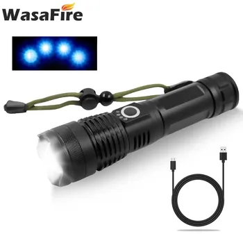 

Portable P50 LED Flashlight USB Charging Torch Zoomable 5 Modes Hand Lantern for Outdoor Camping Hunting Lighting