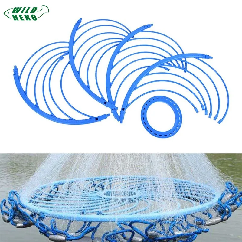 Wildhero 48cm Cast Net Fishing Net Ring Rope Fishing Network Ring Nets Hand Accessor Aluminum Tool Catch