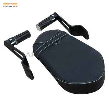 

Motorcycle Synthetic Leather Passenger Rear Seat Moto Foot Rest Footpeg Kit case for Yamaha XVS 950 2014 2015 2016