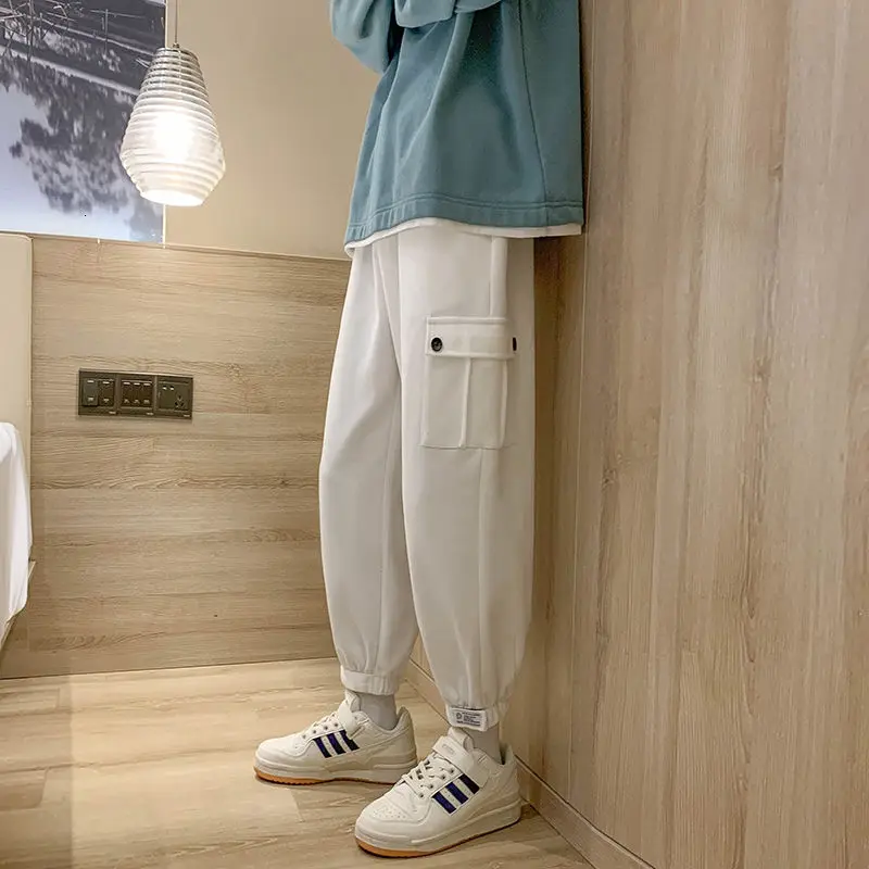 

2021 Men's Cargo Casual Pants Hip Hop Style Haren Pants Loose Fashion Trend Trousers Streetwear 3 Color Sweatpants Size M-2XL