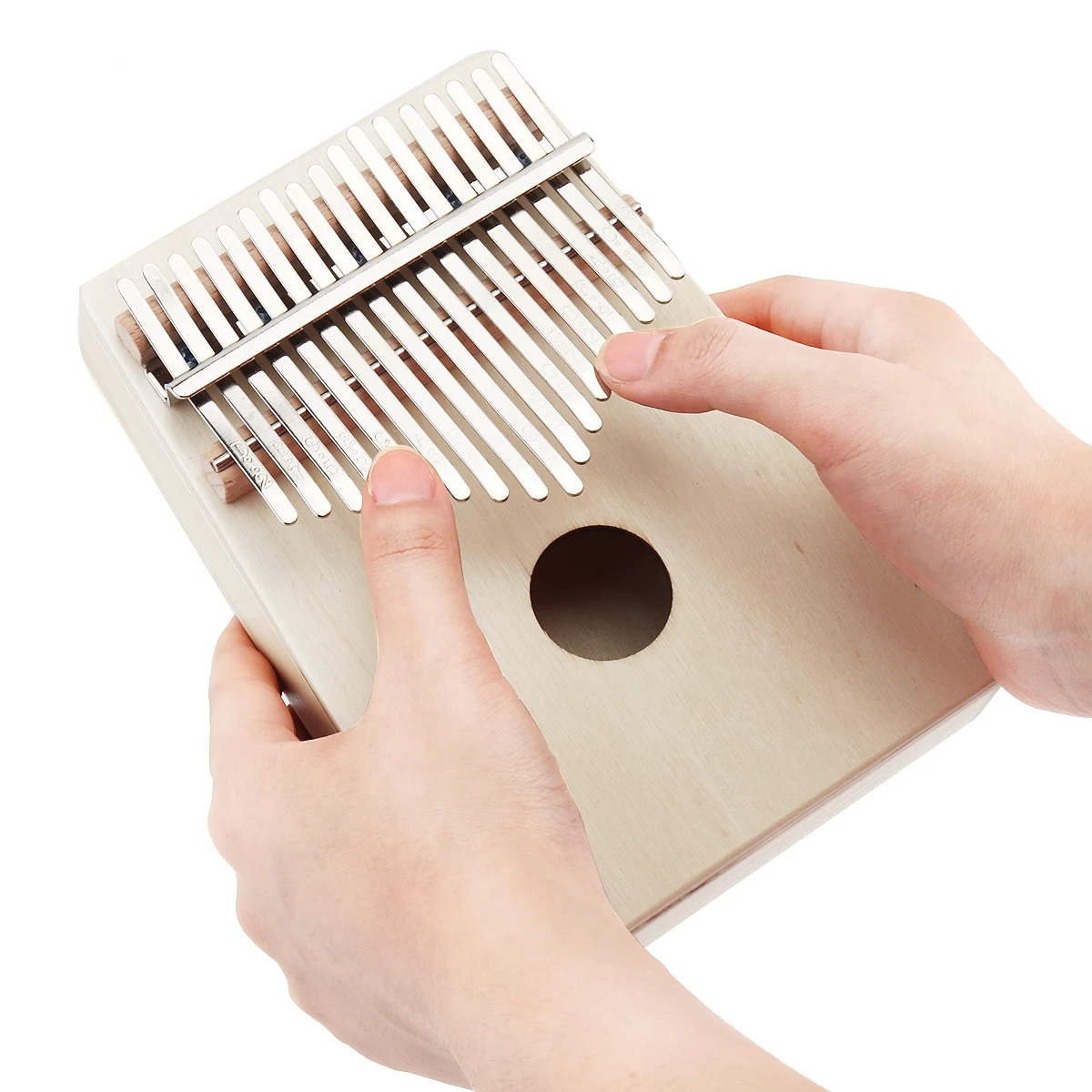 Wood 17 клавишный большой палец пианино калимба одноплатная сосна Mbira мини-клавиатура инструмент розовый синий дерево дополнительно большой палец пианино - Цвет: Wood