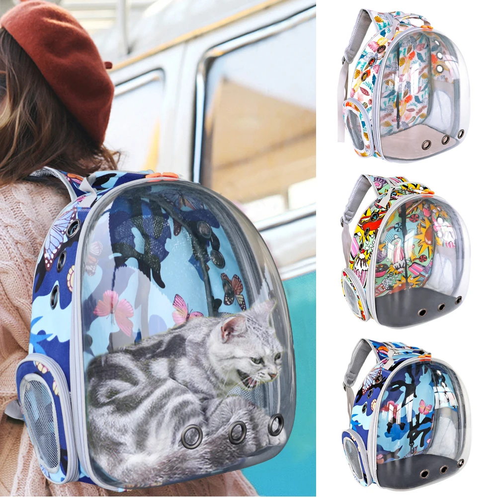 

Cat Carrier Bag Breathable Transparent Puppy Cat Backpack Astronaut Cats Box Cage Small Dog Pet Travel Carrier Handbag Space