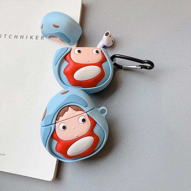 Мультяшный чехол Ponyo для airpods 1 2 зарядная коробка Модный мягкий силиконовый
