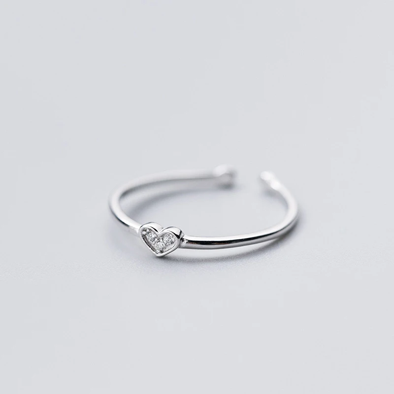 ElfoPlataSi, 925 пробы, Серебряное модное ювелирное изделие, сердце, CZ, коктейльное кольцо для женщин, девушек, хорошее ювелирное изделие XY1115