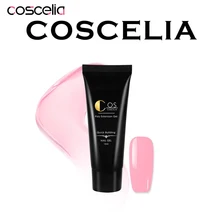 COSCELIA, 15 мл, гель для наращивания ногтей, двойная Кисть для ногтей, инструмент для ногтей, накладные кончики, толстый гель-желе, скользящий полигелевый набор для ногтей