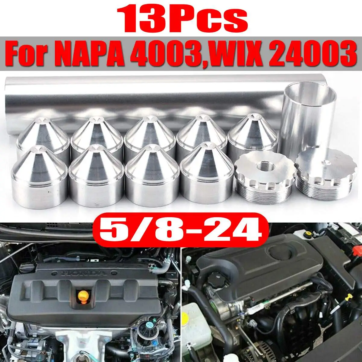 1-3/4x10 для Napa-4003-WIX-24003 автомобильный топливный фильтр для Напа 4003/WIX 24003 1/"-28/5/8"-24 нитей черный Алюминий - Цвет: C