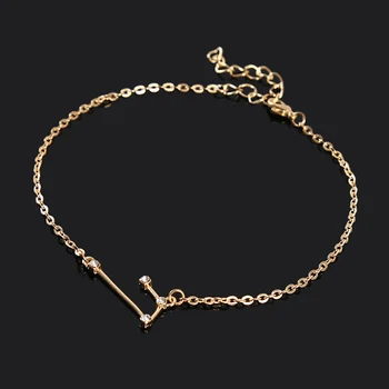 

Fashion 12 Zodiac Constellation Anklets For Women Vintage Gold Color Crystal Anklet 2020 Bracelet On Leg Bohemian Jewelry