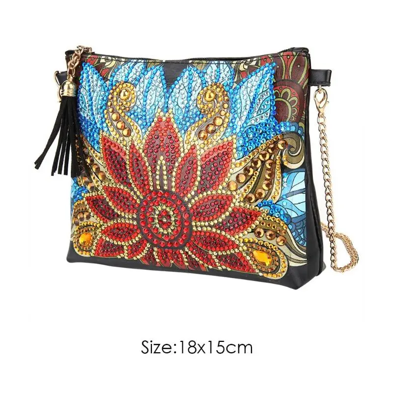 5D DIY Алмазная картина Peafowl бабочка цветок кожа сумки через плечо на цепочке DIY Алмазная вышивка сумка кошелек мешочек Прямая поставка