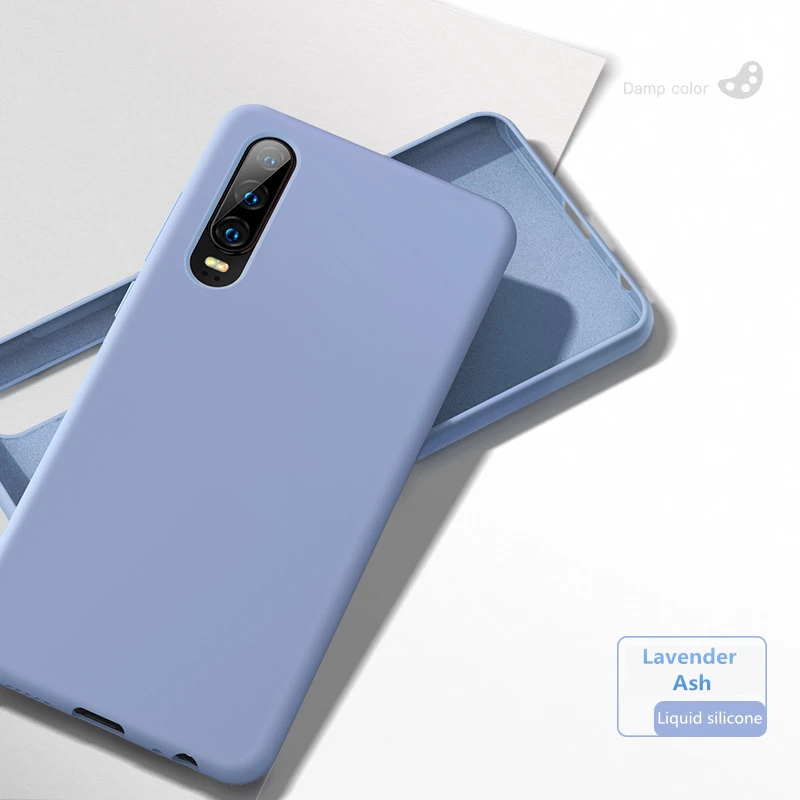 Lavender Жидкий силиконовый чехол для huawei P10 P20 p30 Pro lite Y6 Y7 Pro Y9 prime P Smart Z чехол для Honor 8A 8S P30 чехол карамельный милый - Цвет: Lavender