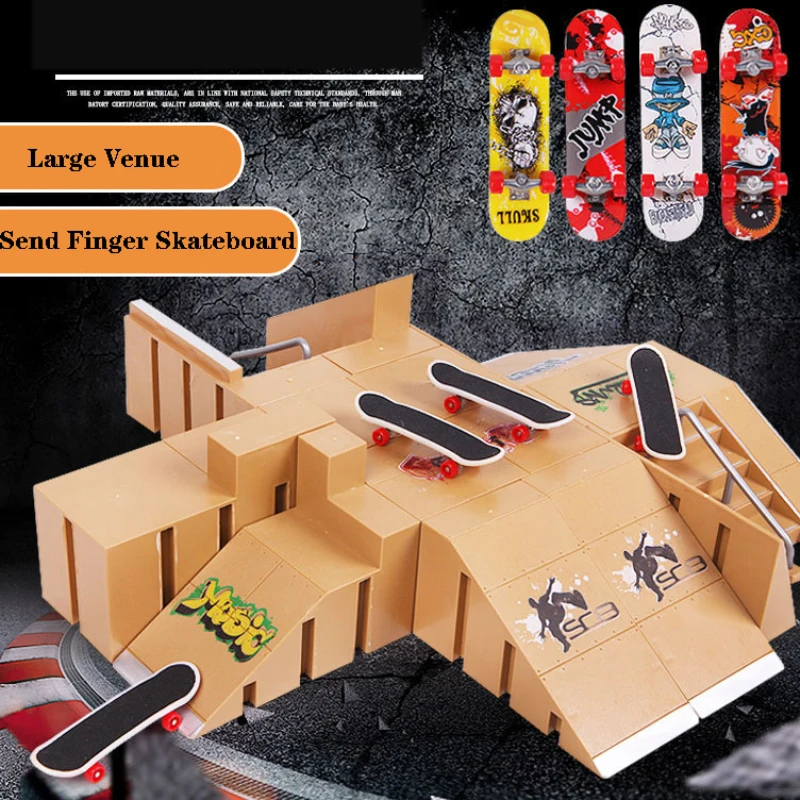 Finger Skateboards Skate Park Ramp Parts for Tech Practice Deck Children Gift Set Fingerboard Toys | Игрушки и хобби