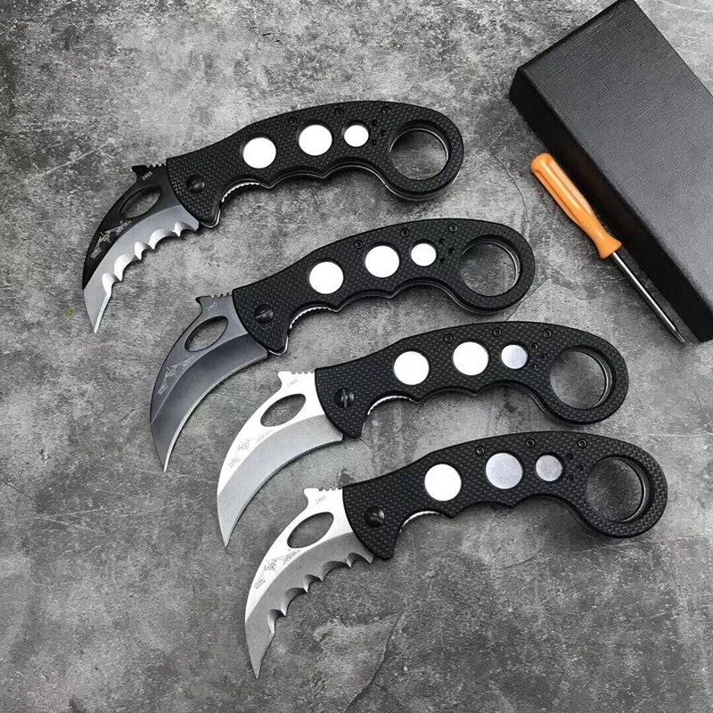 High Quality Outdoor Tactical Hunting D2 Blade Folding Open Knifes Pocket Knives Claw Karambit Camping G10 Handle Multi Tool | Инструменты