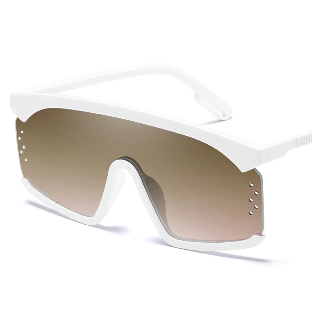 Большая оправа цельная линза солнцезащитные очки брендовый дизайн, Квадратные Солнцезащитные очки женские мужские модные негабаритные солнцезащитные очки оттенки Oculos De Sol - Цвет линз: 004
