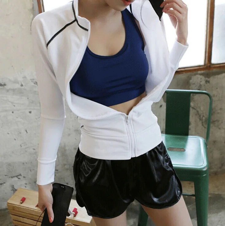 

Spring And Autumn Women's Coat Women's Gym Yoga Clothes Tops Long Sleeve Quick-Dry Sports Training Jogging Suits Zipper Cardigan