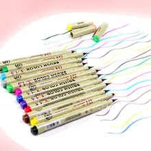 12 Цветов игольчатая щетка набор цветных ручек офисные Маркеры эскизный чертёж товары для рукоделия Кисть ручка, фломастер фломастеры