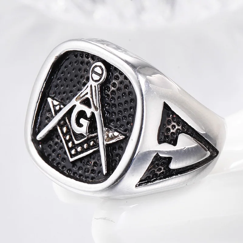 Details about   Vintage Freemasonry Masonic Rings of Men Gold Silver Color Stainless Steel 