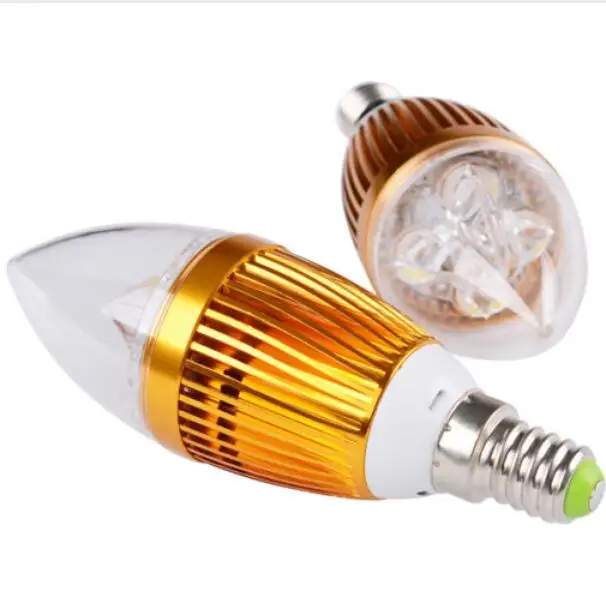 

CE&Rohs E14 + E12+E27 base fitting Dimmable 3x3w 9w AC85-265V warm / cold white LED candle bulb corn light DHL Fedex