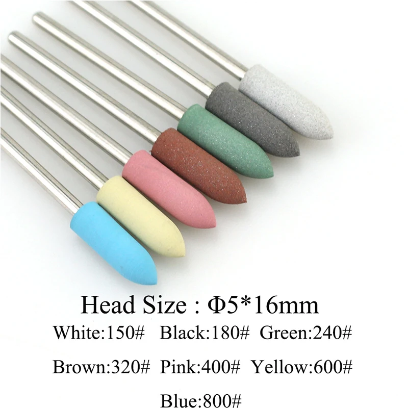Buffing Files Nail Cuticle Grinder Silicone Nail Drill Bit Rotate