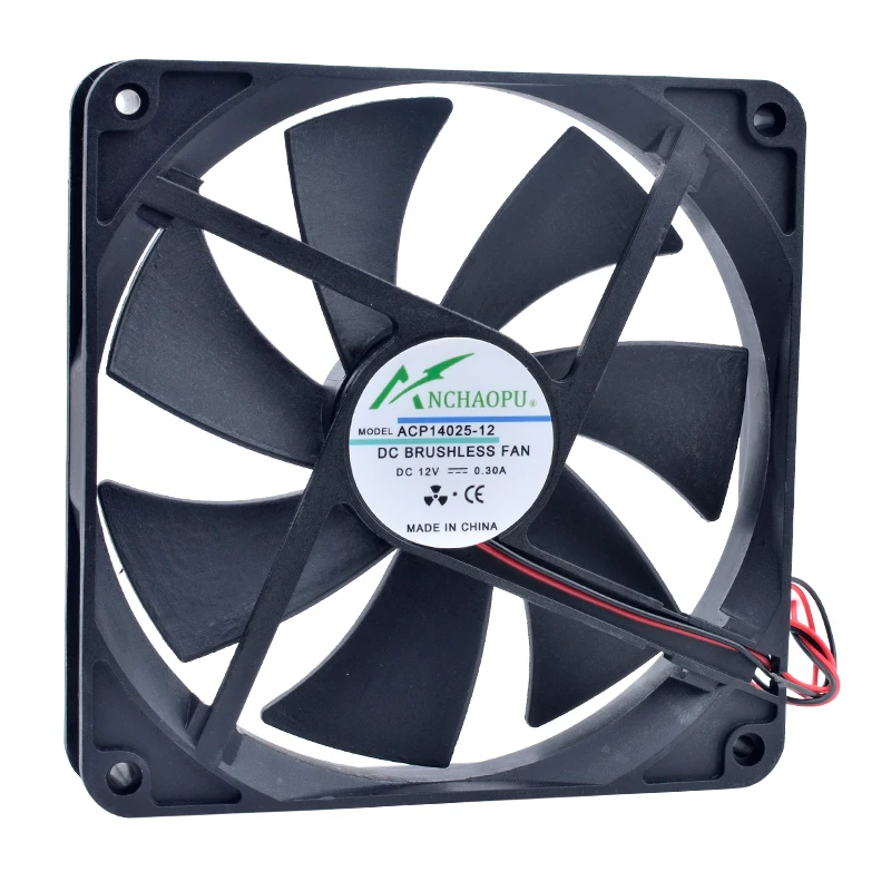Ventilador Adequado para pc Case Fonte de Alimentação Router Inverter 14cm 140 mm 140x140x25 mm dc 5v 12v 24v 2pin Acp14025 - Imagem 5
