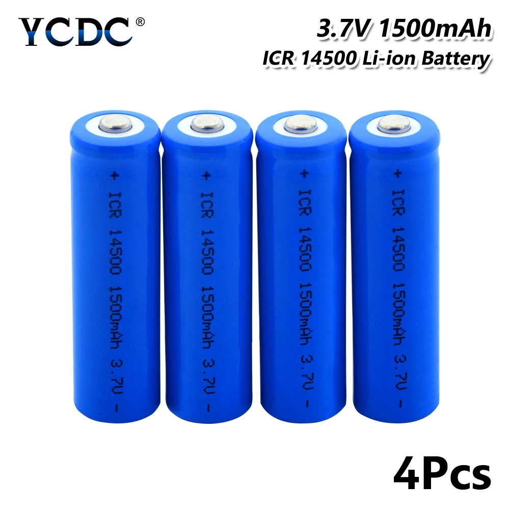 

1/2/4/6/8/10x ICR 14500 1500mah Lithium Batteries 3.7V 14500 Li-ion Lithium Battery For Aerial Model Microphone Gamepad Toys