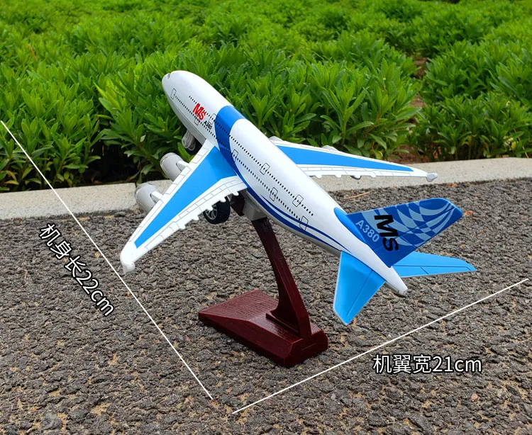 Сплав готовой продукции самолет авиация Airbus Southern Airlines Восточный самолет авиация звук и светильник унисекс-игрушка
