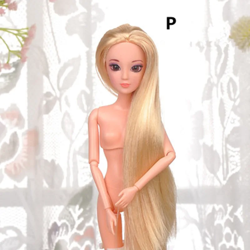 32 см 1/6 BJD кукла 12 подвижные шарнирные 3D глаза прямые и изогнутые мульти-окрашенными волосами, куклы, игрушки для девочек и голая кукла средства ухода за кожей