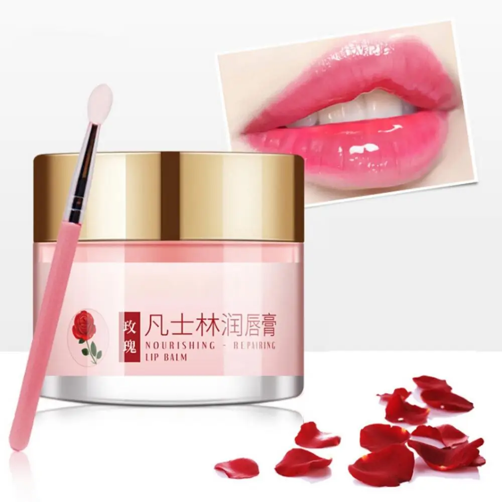Rose Moisturizing lip balm Lip Balm Hydrating Smooth Fine Lines Brighten Skin Color Anti-drying Lip Balm-s