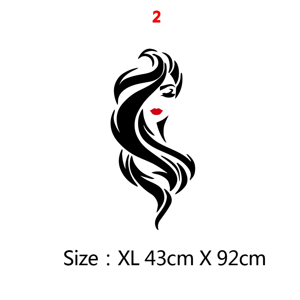 wall stickers near me Beauty Salon Wall Sticker Beautiful Lady Hairdresser For Lady's Red Lips Vinyl Makeup Sticker Hair Hairdo Barbers Decal brick wall stickers Wall Stickers
