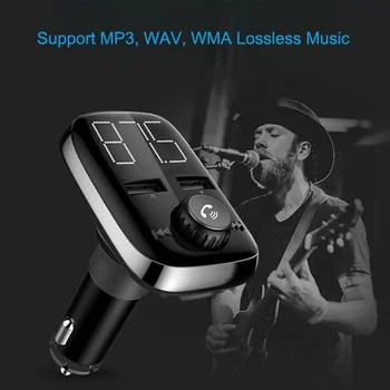 

3.4A Large Screen Dual USB Charger Hands-free Wireless Bluetooth FM Transmitter Brand New And High Quality