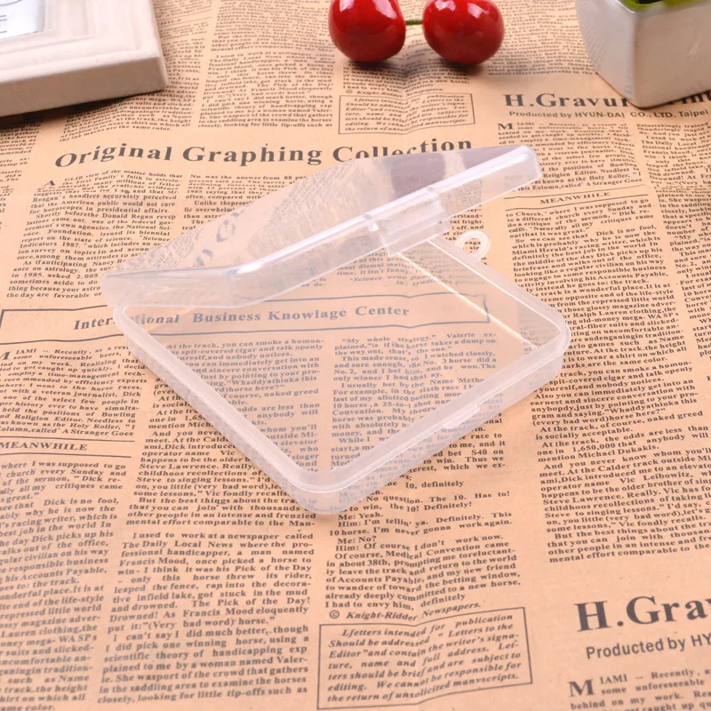 

Square High Transparent Plastic Pp Box Silica Gel fen pu he Teether Storage Box Facial Cleaning Puff Box Small Parts Box