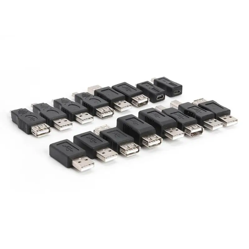 16 шт. мини-usb Micro USB USB2.0 тип-b Мужской Женский OTG конвертер Разъем Plug and Play без программного обеспечения драйвера